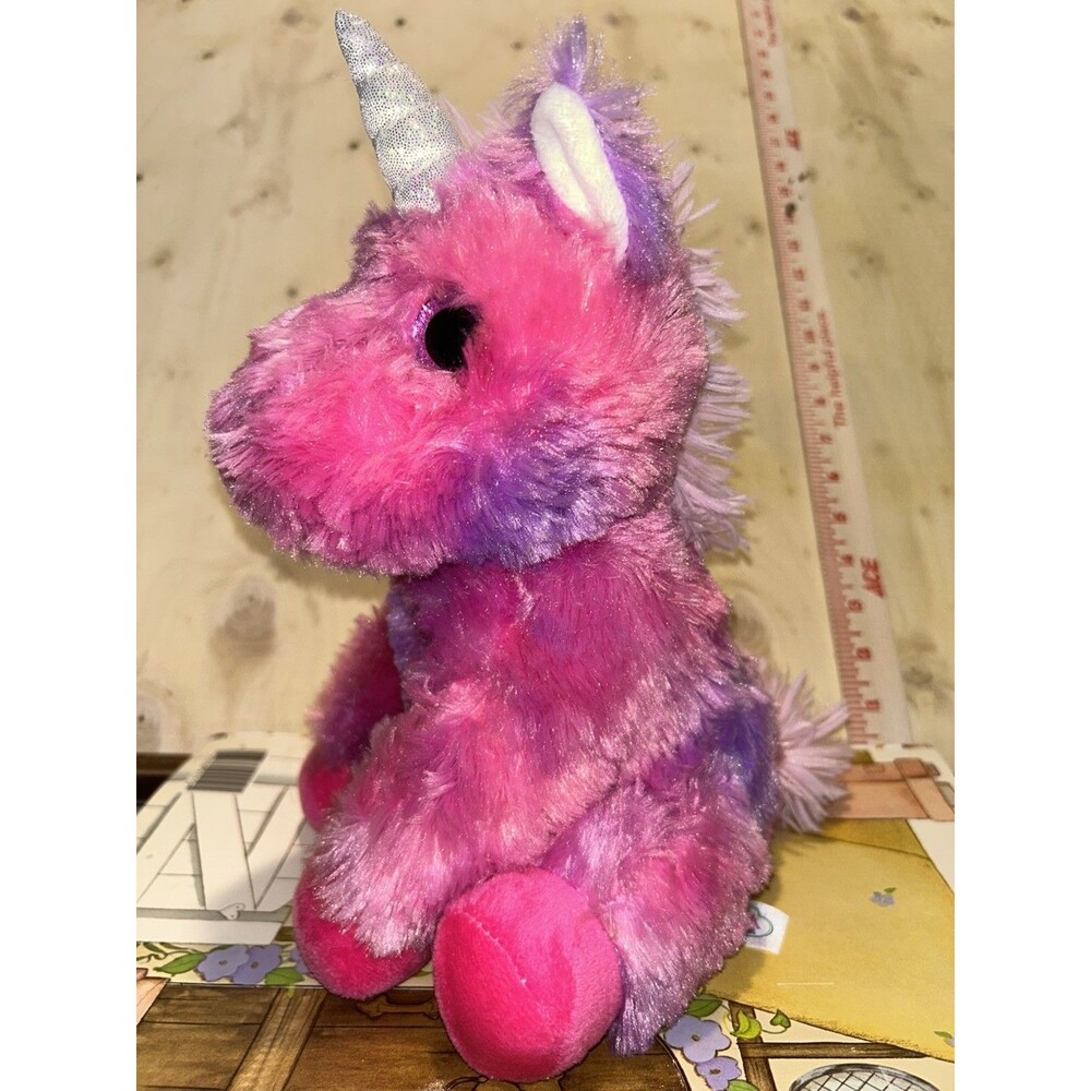 Spark Create Imagine Unicorn Plush Stuffed Animal Toy Pink Purple Silver